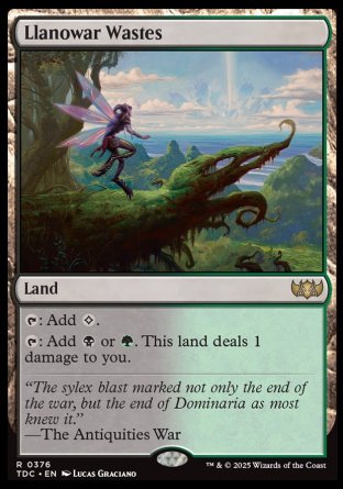 (376) Magic The Gathering Commander: Tarkir: Dragonstorm Single: Llanowar Wastes  Rare