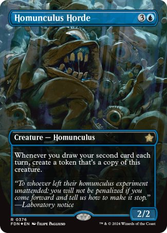 (376) Magic The Gathering Magic: The Gathering Foundations: Extras Single: Homunculus Horde (V.2)  Rare