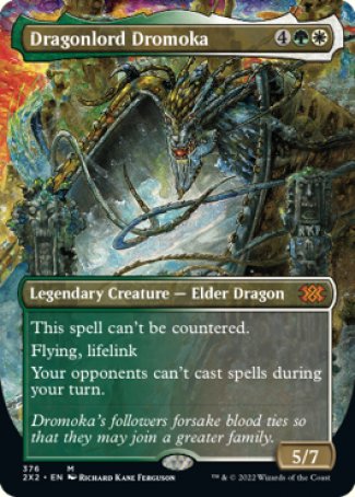 (376) Magic The Gathering Double Masters 2022: Extras Single: Dragonlord Dromoka (V.1)  Mythic