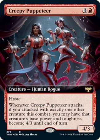 (376) Magic The Gathering Innistrad: Crimson Vow: Extras Single: Creepy Puppeteer  Rare
