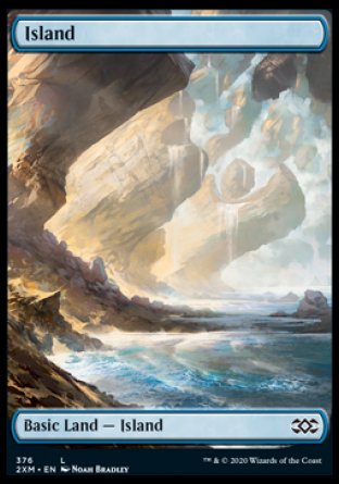(376) Magic The Gathering Double Masters: Extras Single: Island (V.2)  Land