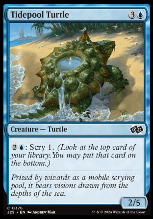 (376) Magic The Gathering Foundations Jumpstart Single: Tidepool Turtle  Common