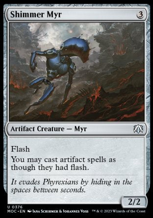 (376) Magic The Gathering Commander: March of the Machine Single: Shimmer Myr  Uncommon