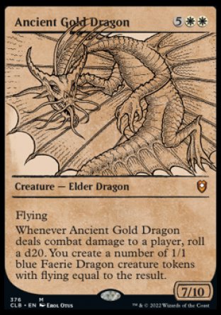 (376) Magic The Gathering Commander Legends: Battle for Baldur's Gate: Extras Single: Ancient Gold Dragon (V.2)  Mythic