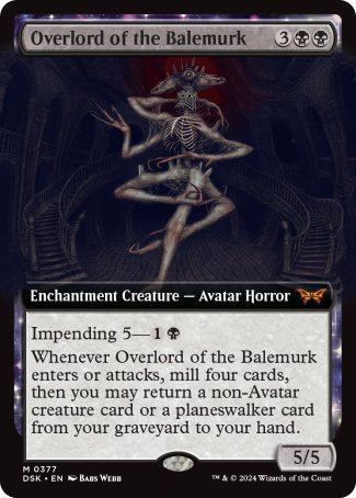(377) Magic The Gathering Duskmourn: House of Horror: Extras Single: Overlord of the Balemurk (V.1) Holo Mythic