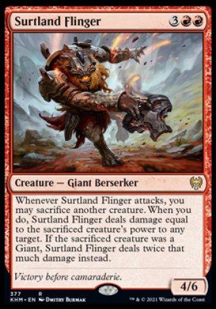 (377) Magic The Gathering Kaldheim: Extras Single: Surtland Flinger  Rare