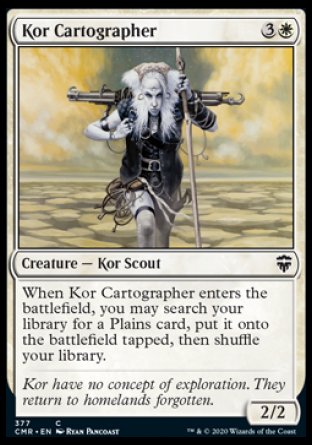 (377/361) Magic The Gathering Commander Legends: Extras Single: Kor Cartographer Holo Common