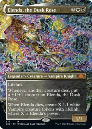 (377) Magic The Gathering Double Masters 2022: Extras Single: Elenda, the Dusk Rose (V.1)  Mythic