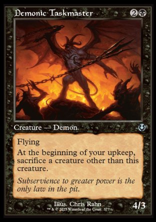 (377) Magic The Gathering Innistrad Remastered: Extras Single: Demonic Taskmaster Holo Uncommon