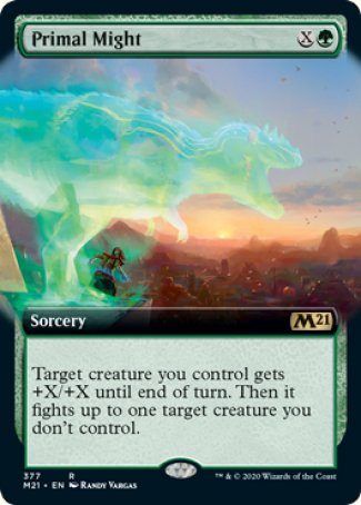 (377) Magic The Gathering Core 2021: Extras Single: Primal Might Holo Rare