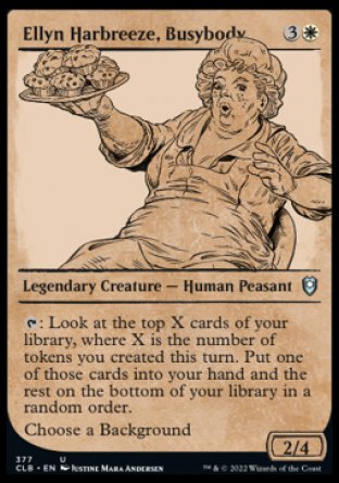(377) Magic The Gathering Commander Legends: Battle for Baldur's Gate: Extras Single: Ellyn Harbreeze, Busybody (V.2) Holo Uncommon