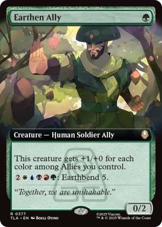 (377) Magic The Gathering Magic: The Gathering | Avatar: The Last Airbender: Extras Single: Earthen Ally  Rare