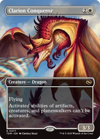 (377) Magic The Gathering Tarkir: Dragonstorm: Extras Single: Clarion Conqueror (V.1)  Rare