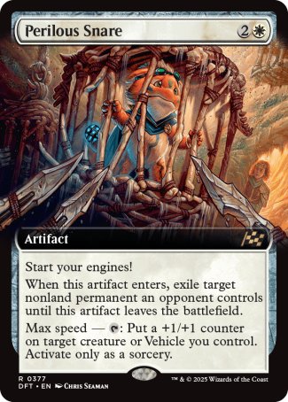 (377) Magic The Gathering Aetherdrift: Extras Single: Perilous Snare Holo Rare