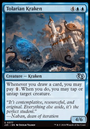 (377) Magic The Gathering Foundations Jumpstart Single: Tolarian Kraken  Uncommon