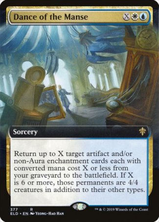 (377) Magic The Gathering Throne of Eldraine: Extras Single: Dance of the Manse Holo Rare
