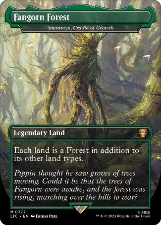 (377) Magic The Gathering Commander: The Lord of the Rings: Tales of Middle-earth: Extras Single: Yavimaya, Cradle of Growth (V.1) Holo Mythic