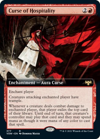 (377) Magic The Gathering Innistrad: Crimson Vow: Extras Single: Curse of Hospitality Holo Rare