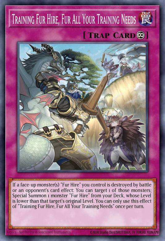 (256) YuGiOh TCG MP19: 2019 Gold Sarcophagus Tin Mega Pack Single: Training Fur Hire, Fur All Your Training Needs  Common