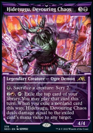 (378) Magic The Gathering Kamigawa: Neon Dynasty: Extras Single: Hidetsugu, Devouring Chaos (V.1)  Rare