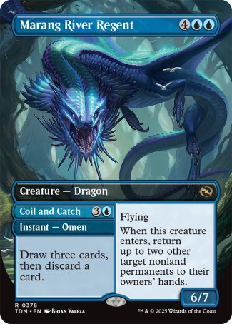 (378) Magic The Gathering Tarkir: Dragonstorm: Extras Single: Marang River Regent // Coil and Catch Holo Rare