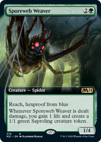 (378) Magic The Gathering Core 2021: Extras Single: Sporeweb Weaver Holo Rare