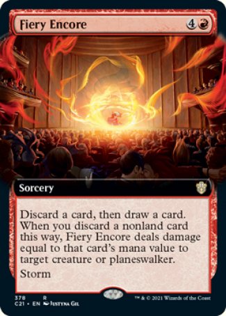 (378) Magic The Gathering Commander: Strixhaven: Extras Single: Fiery Encore  Rare