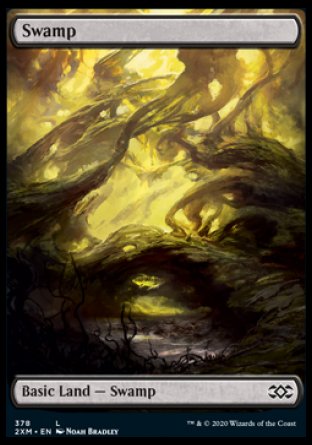 (378) Magic The Gathering Double Masters: Extras Single: Swamp (V.2) Holo Land
