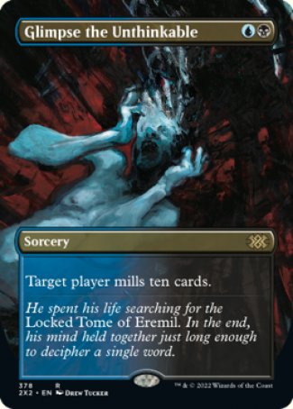 (378) Magic The Gathering Double Masters 2022: Extras Single: Glimpse the Unthinkable (V.1)  Rare