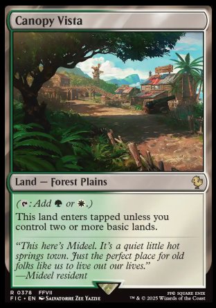 (378) Magic The Gathering Commander: Magic: The Gathering - FINAL FANTASY Single: Canopy Vista  Rare