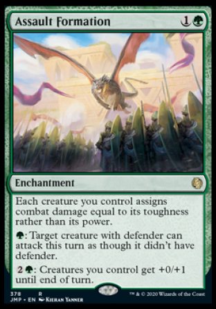 (378) Magic The Gathering Jumpstart Single: Assault Formation  Rare