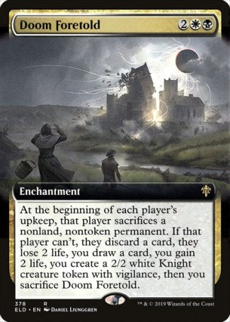 (378) Magic The Gathering Throne of Eldraine: Extras Single: Doom Foretold  Rare