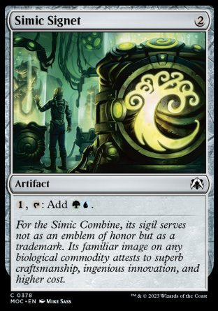 (378) Magic The Gathering Commander: March of the Machine Single: Simic Signet  Common