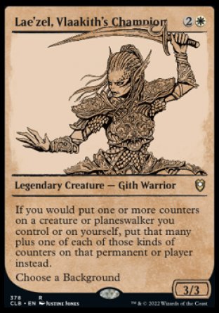 (378) Magic The Gathering Commander Legends: Battle for Baldur's Gate: Extras Single: Lae'zel, Vlaakith's Champion (V.2)  Rare