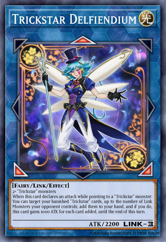 (023) YuGiOh TCG MP19: 2019 Gold Sarcophagus Tin Mega Pack Single: Trickstar Delfiendium  Common