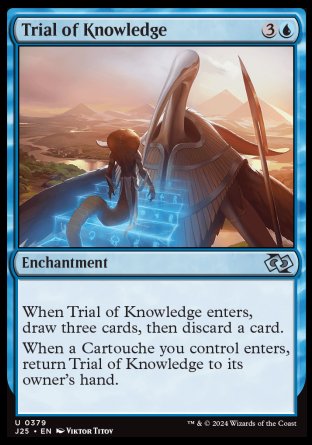 (379) Magic The Gathering Foundations Jumpstart Single: Trial of Knowledge  Uncommon
