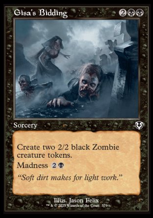(379) Magic The Gathering Innistrad Remastered: Extras Single: Gisa's Bidding  Common