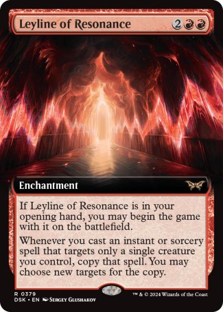 (379) Magic The Gathering Duskmourn: House of Horror: Extras Single: Leyline of Resonance  Rare