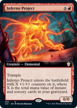 (379) Magic The Gathering Commander: Strixhaven: Extras Single: Inferno Project  Rare
