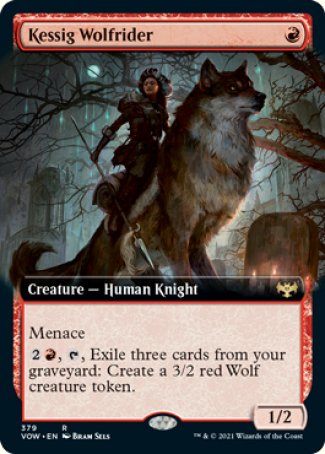 (379) Magic The Gathering Innistrad: Crimson Vow: Extras Single: Kessig Wolfrider Holo Rare