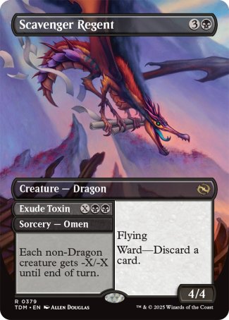 (379) Magic The Gathering Tarkir: Dragonstorm: Extras Single: Scavenger Regent // Exude Toxin Holo Rare
