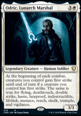 (379/361) Magic The Gathering Commander Legends: Extras Single: Odric, Lunarch Marshal  Rare