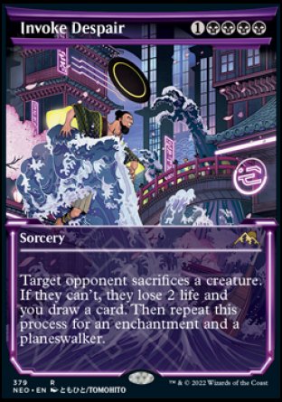 (379) Magic The Gathering Kamigawa: Neon Dynasty: Extras Single: Invoke Despair (V.1)  Rare
