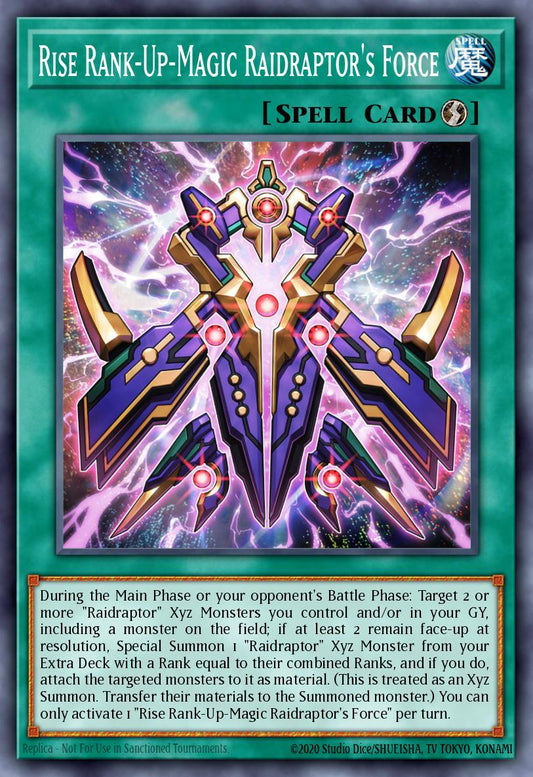 (056) YuGiOh TCG PHNI: Phantom Nightmare Single: Rise-Rank-Up-Magic Raidraptor's Force  Super Rare