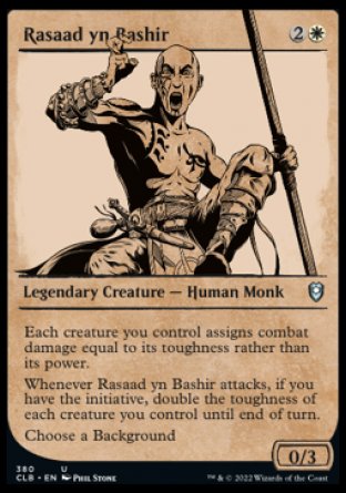 (380) Magic The Gathering Commander Legends: Battle for Baldur's Gate: Extras Single: Rasaad yn Bashir (V.2) Holo Uncommon