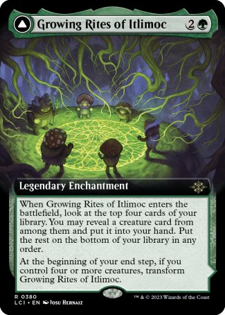 (380) Magic The Gathering The Lost Caverns of Ixalan: Extras Single: Growing Rites of Itlimoc / Itlimoc, Cradle of the Sun Holo Rare