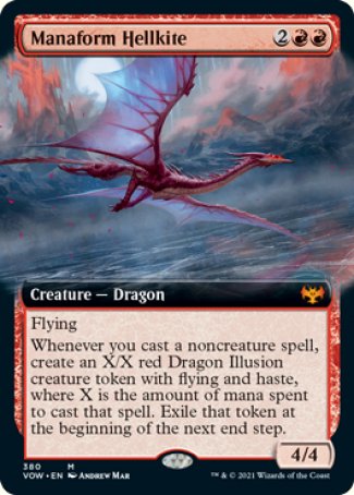 (380) Magic The Gathering Innistrad: Crimson Vow: Extras Single: Manaform Hellkite Holo Mythic