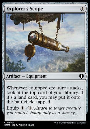 (380) Magic The Gathering Commander Masters Single: Explorer's Scope Holo Common