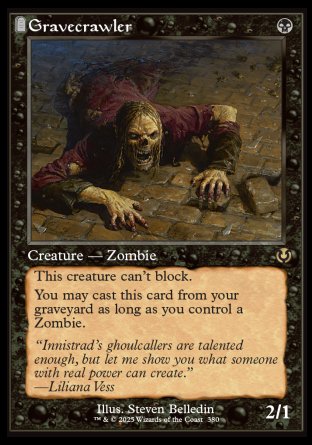 (380) Magic The Gathering Innistrad Remastered: Extras Single: Gravecrawler Holo Rare