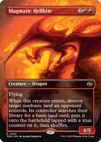 (380) Magic The Gathering Tarkir: Dragonstorm: Extras Single: Magmatic Hellkite (V.2)  Rare